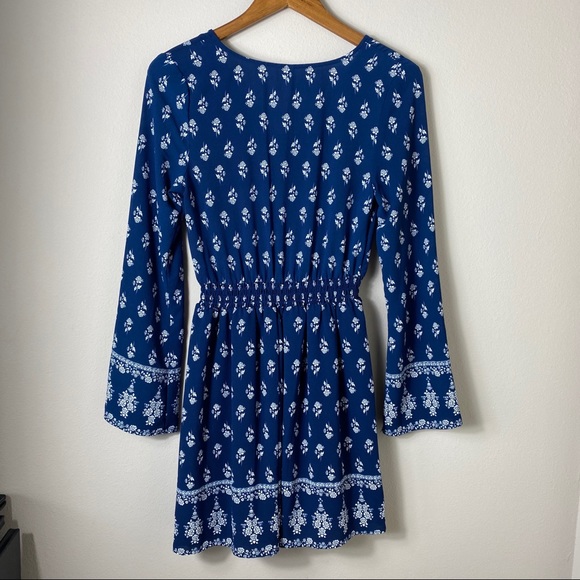 Y2K Romper Womens XS Flowy Floral Long Sleeve Bell Drapey Indie Flowey‎ Milky - Picture 5 of 10